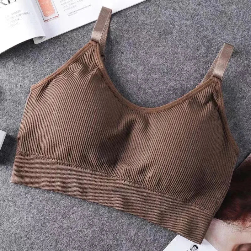 Damen Bralette BH | Nahtloser Büstenhalter ohne Bügel mit Vollschale für Sport & Alltag