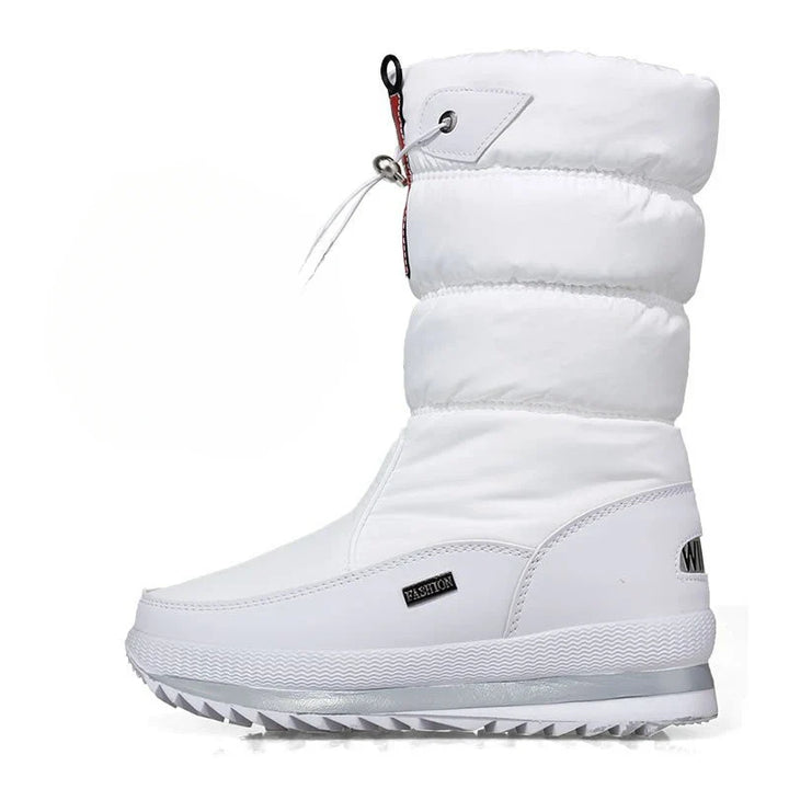 Damen-Schneestiefel | Warme, halbwadenhohe, wasserdichte Stiefel mit Plattform und rutschfestem Fell