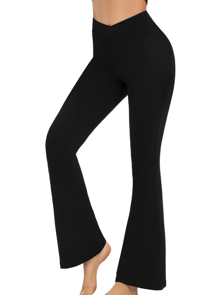 Damen Yoga Leggings | Hohe Taille, Bauchkontrolle, Weite Schlaghosen