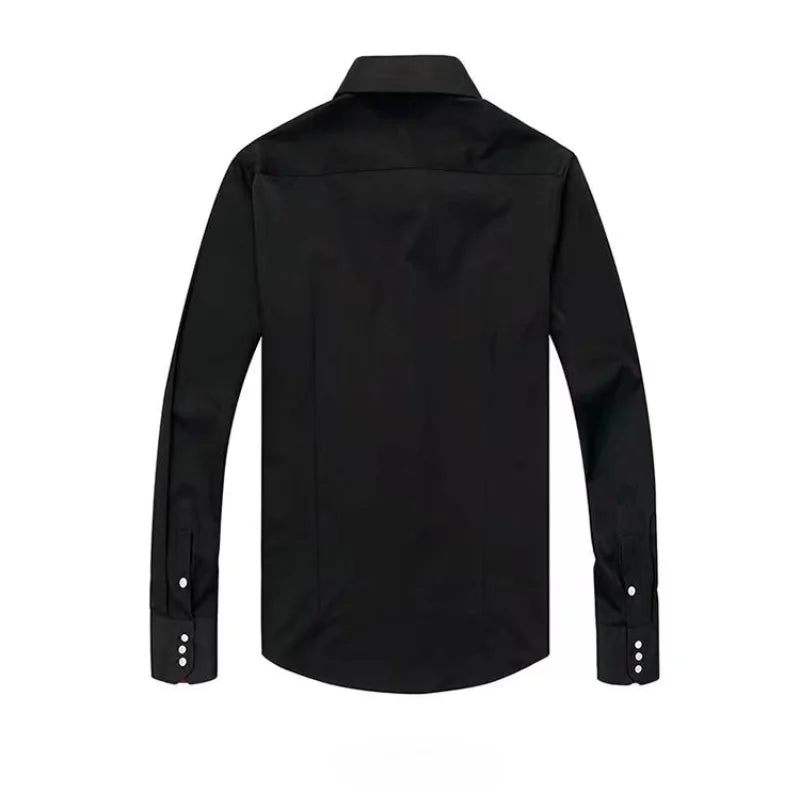 Slim Fit Businesshemd für Herren | Elegantes Langarmhemd mit Button-Down Kragen