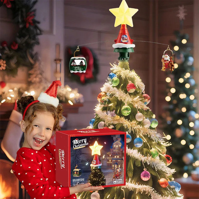 Weihnachtsmann-Zug-Set - mit Gleisen, Musik und Christbaumschmuck Geschenk