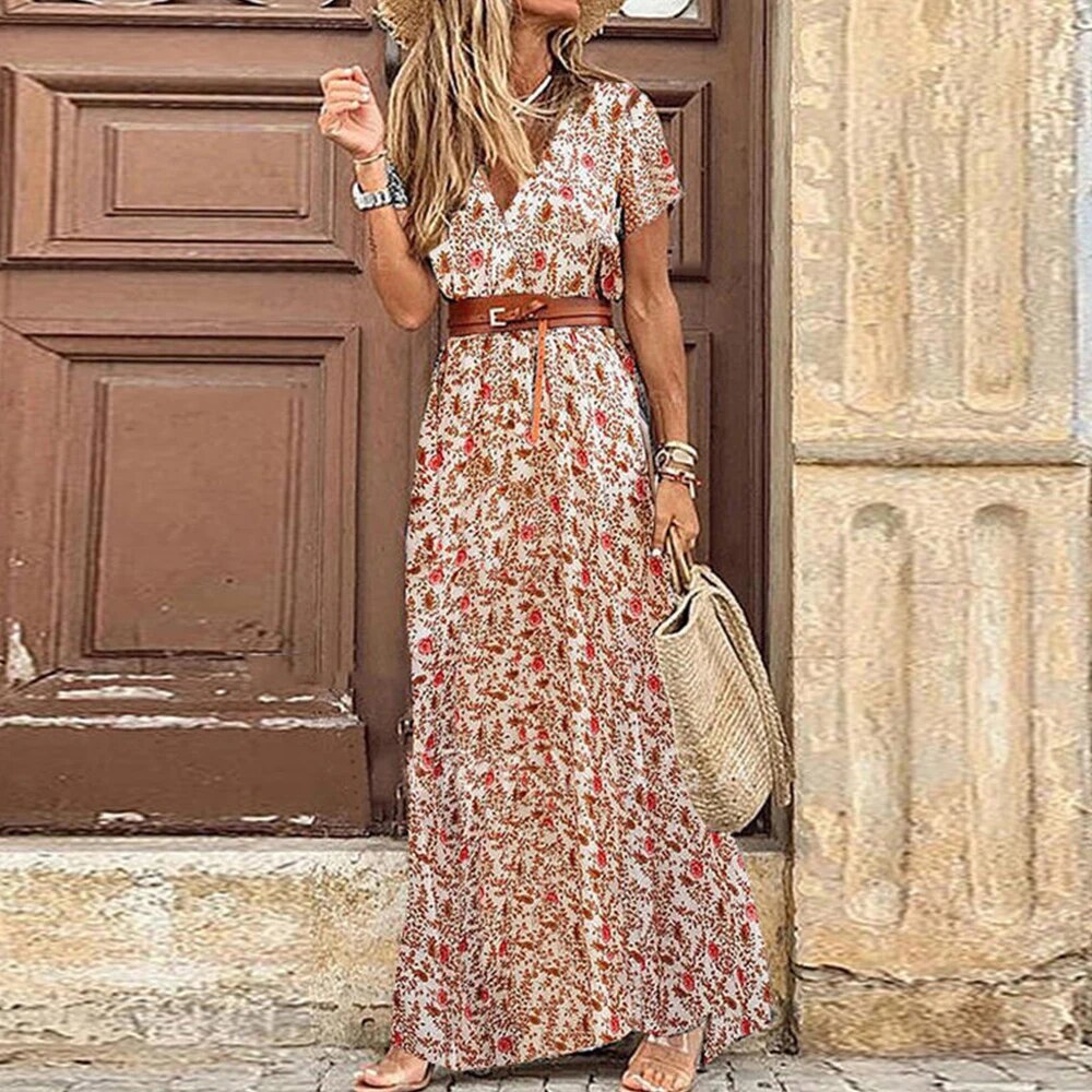 Carol Bohemian Long Dress für Frauen | Handwerkliche Herstellung und Einzigartige Eleganz