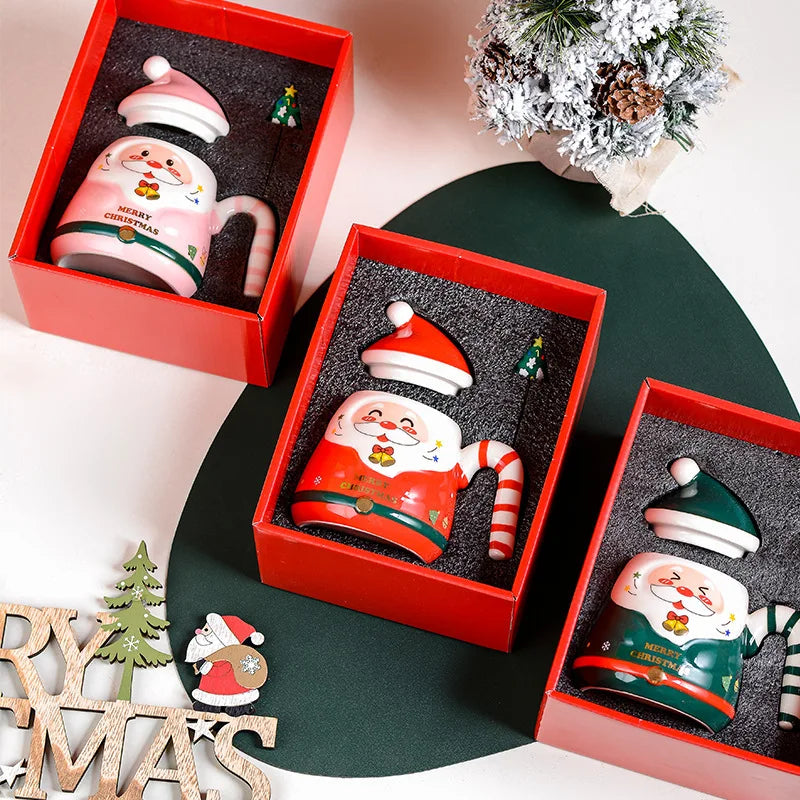 Weihnachtsbecher Set - Keramik, Porzellan, Weihnachtsmann Design & Geschenkideen