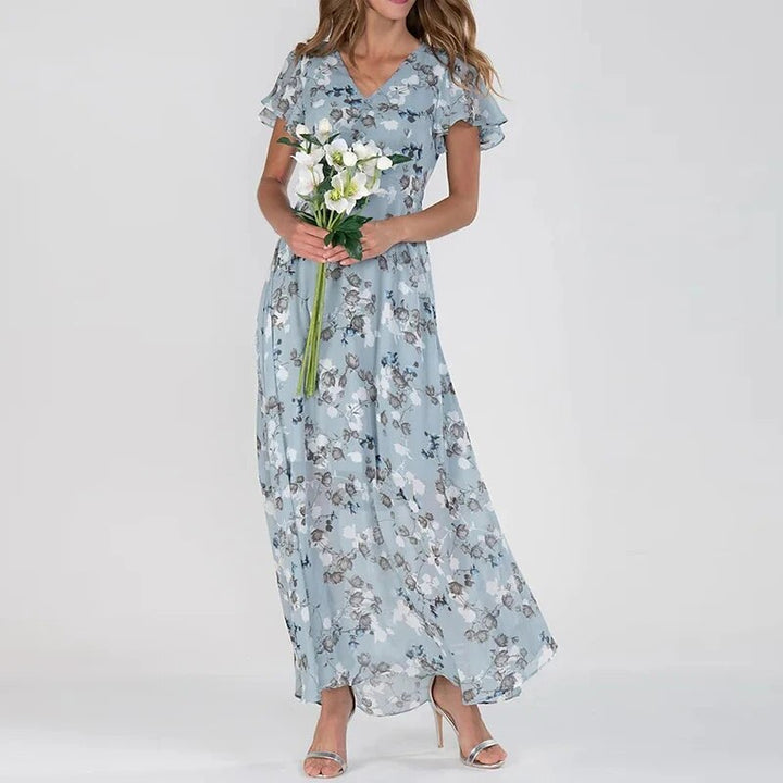 Sofie – Lange Sommerkleid mit Blumenmuster
