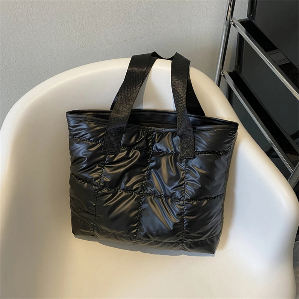 Damen Handtasche aus Baumwolle | Gepolstertes Design mit Rauten & Große Kapazität für Reisen
