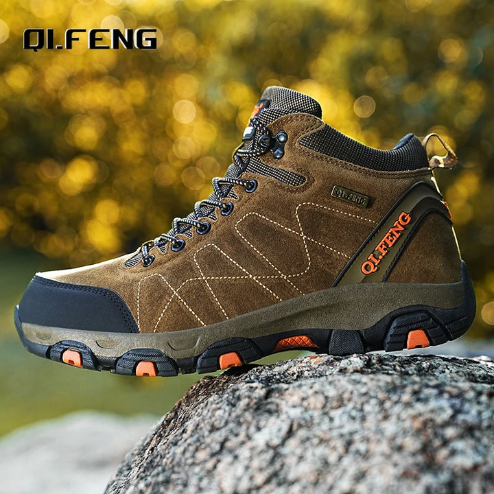 Herren Wanderstiefel | Warme Outdoor Schuhe für Herbst & Winter mit rutschfester Sohle