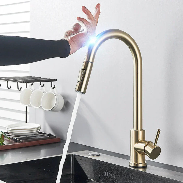 Küchenarmatur mit Touch-Sensor | Modernes Design mit Auslauf