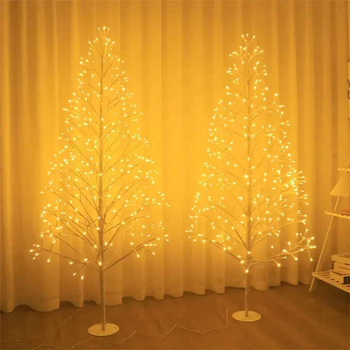 Künstlicher LED-Weihnachtsbaum (1,5 m) - Warmweißes Licht, Dekoration für draußen