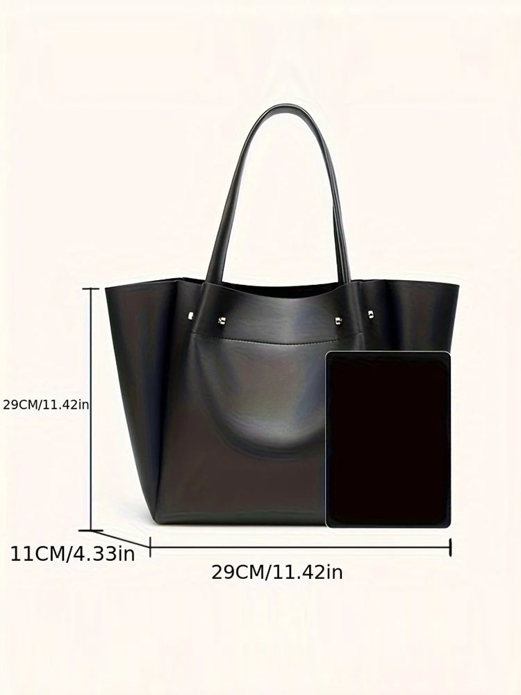 Damen Plissee-Handtasche | PU-Leder Shopper mit großer Kapazität