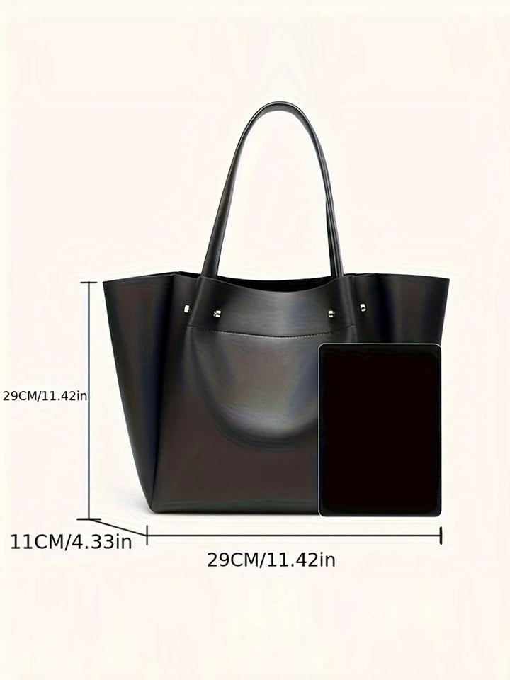 Damen Plissee-Handtasche | PU-Leder Shopper mit großer Kapazität
