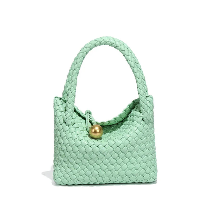 Schultertasche Geflochten | Kleine Crossbody Hobo Bag aus veganem Leder