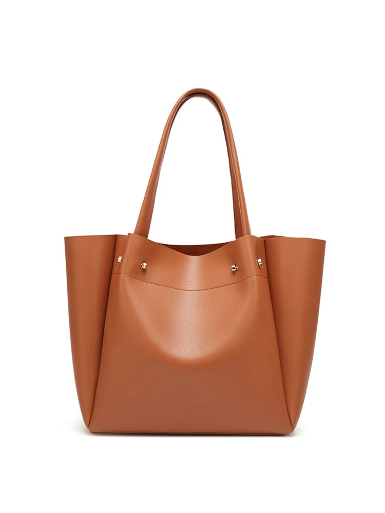 Damen Plissee-Handtasche | PU-Leder Shopper mit großer Kapazität