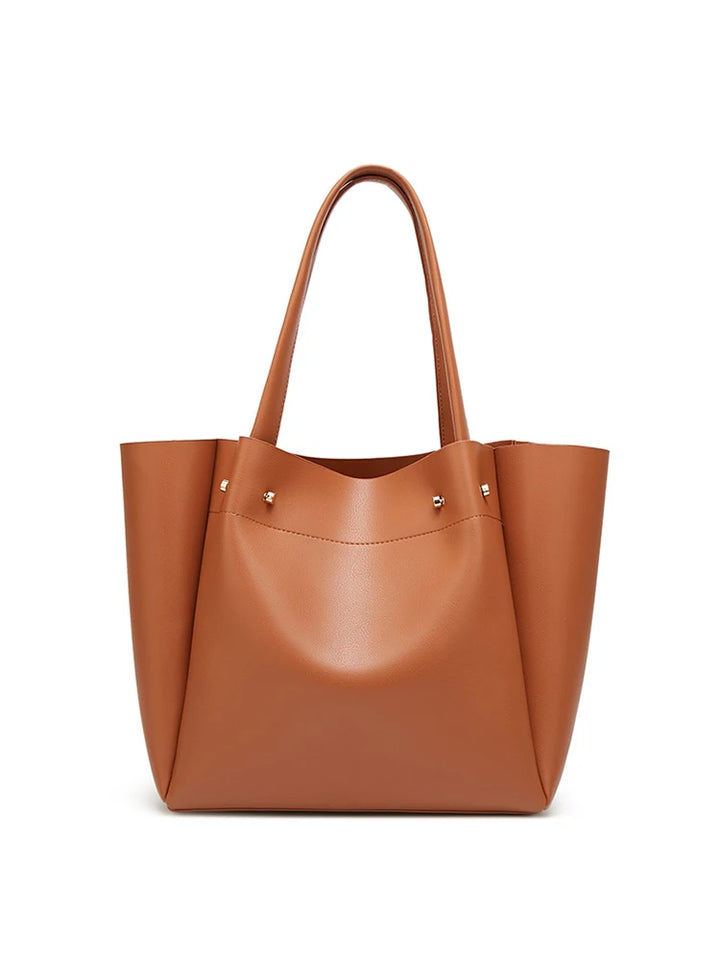 Damen Plissee-Handtasche | PU-Leder Shopper mit großer Kapazität