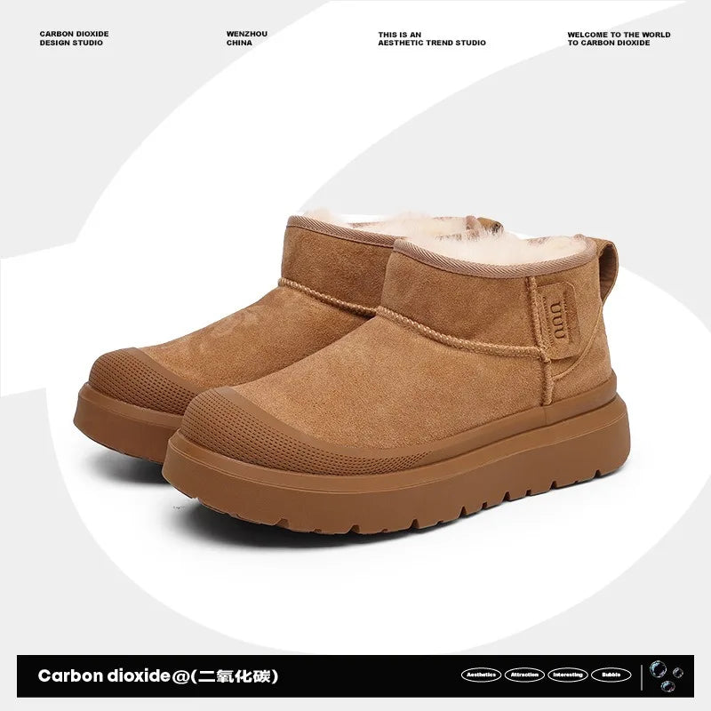 Winterstiefel Unisex | Plüsch gefütterte Plateauschuhe Warmer Komfort