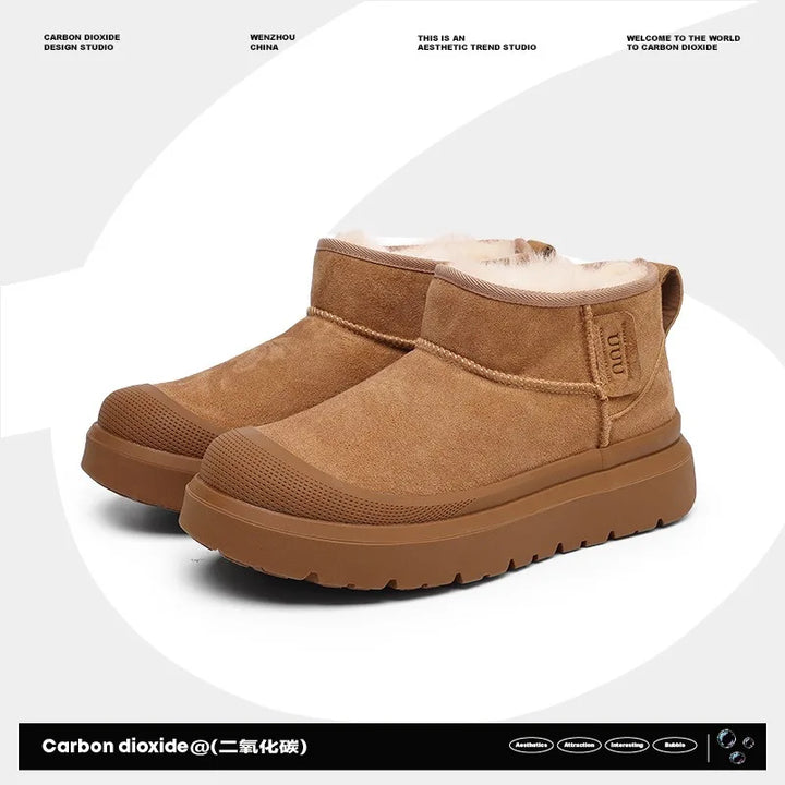 Winterstiefel Unisex | Plüsch gefütterte Plateauschuhe Warmer Komfort
