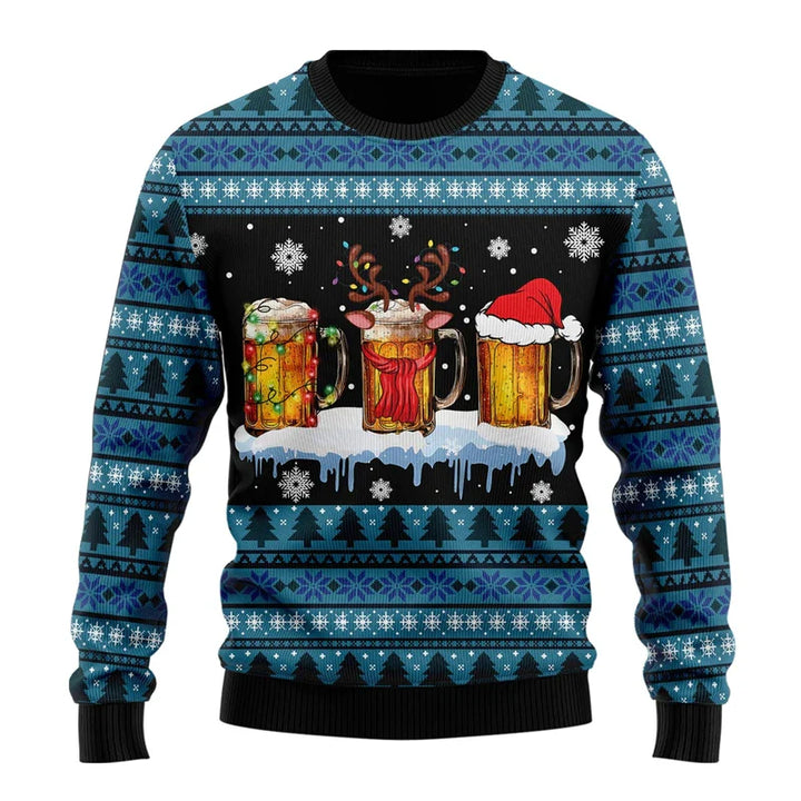 Weihnachtspulli Biermotiv | Sweatshirt Unisex Party