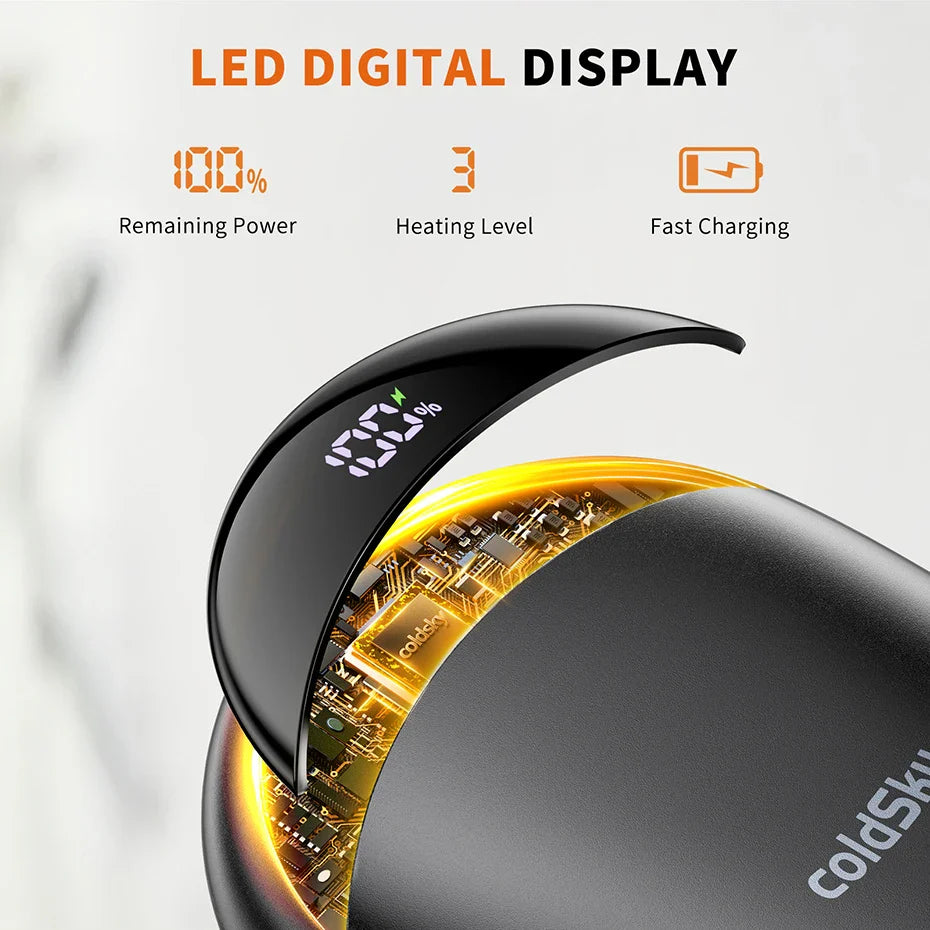 Handwärmer Wiederaufladbar 2er-Pack | Magnetischer elektrischer Taschenwärmer