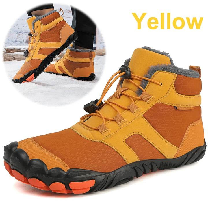 Herren Winter Barfußschuhe | Leichte Schneestiefel rutschfest & kältefest für Outdoor