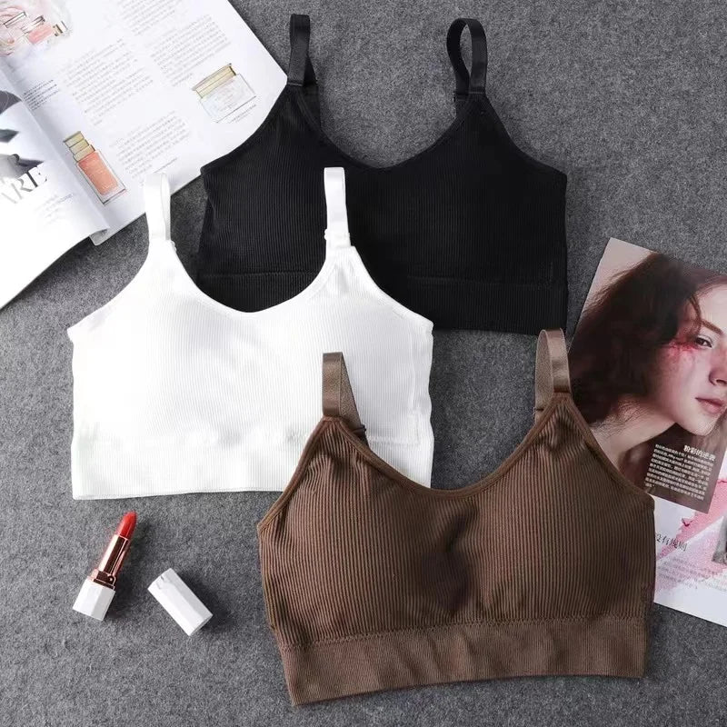 Damen Bralette BH | Nahtloser Büstenhalter ohne Bügel mit Vollschale für Sport & Alltag