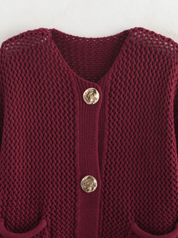 Estelle - Schicke Strickweste mit traditionellen Knöpfen