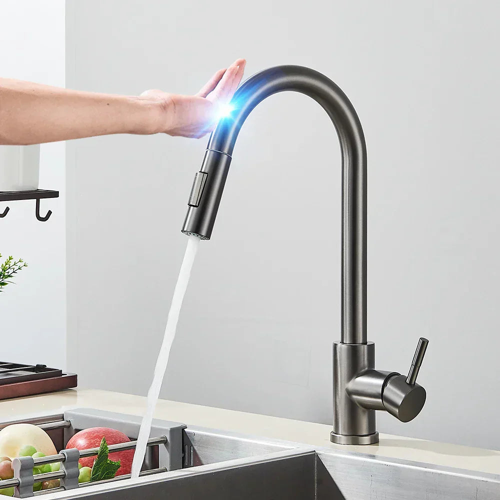 Küchenarmatur mit Touch-Sensor | Modernes Design mit Auslauf
