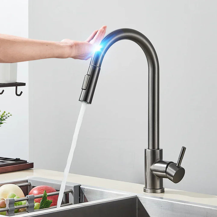 Küchenarmatur mit Touch-Sensor | Modernes Design mit Auslauf