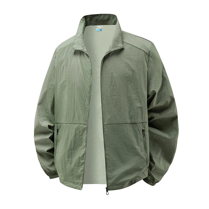 Chaqueta ligera de senderismo de verano para hombre | Impermeable, transpirable y de secado rápido