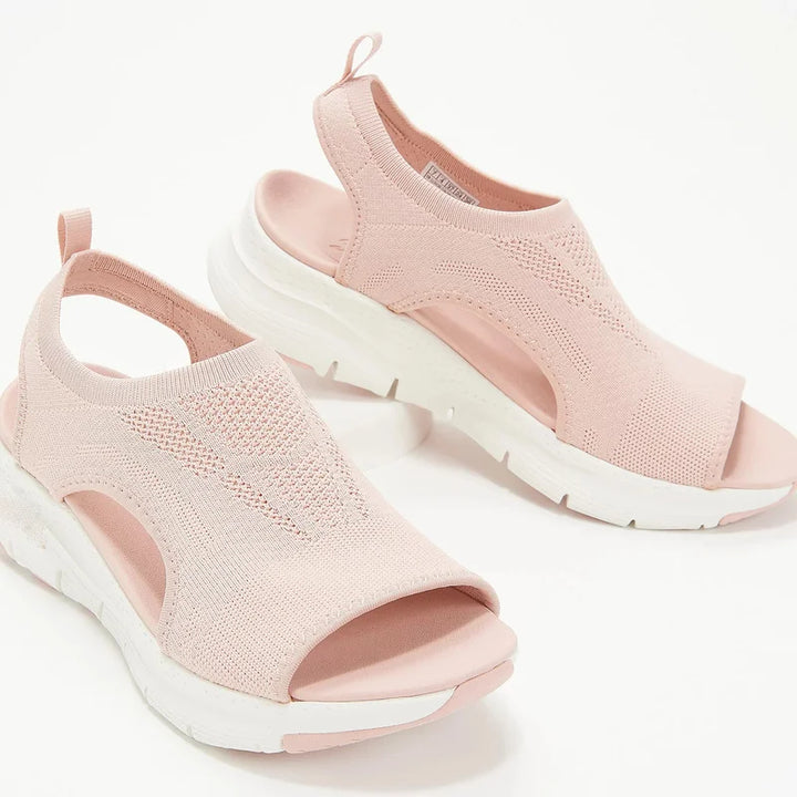 OrthoStep Damen Sandalen | Sportlich & Orthopädisch Atmungsaktiv & Klettverschluss