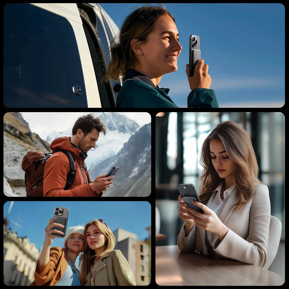 Batería externa magnética MOVESPEED S10 de 10 000 mAh | Carga rápida inalámbrica | Ultrafina y portátil 