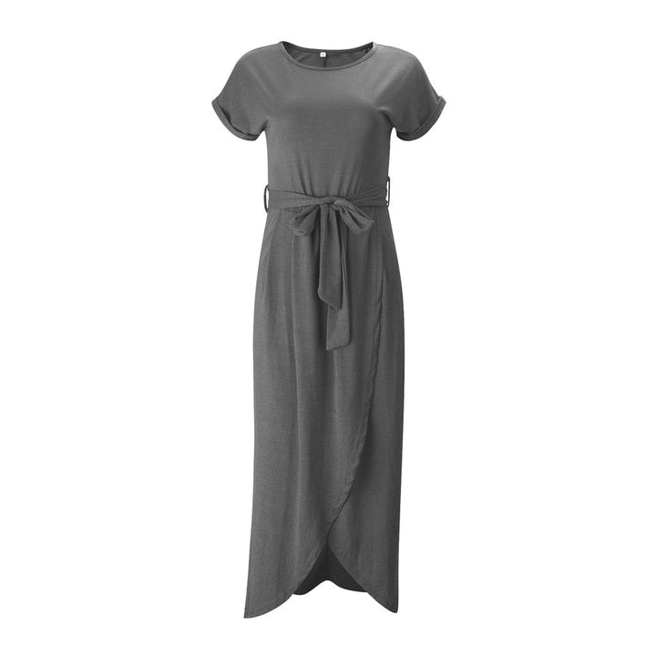 Nina Maxikleid mit Schleifendetail & Schlitz | Luftiges, locker sitzendes Kleid für Strand & Party