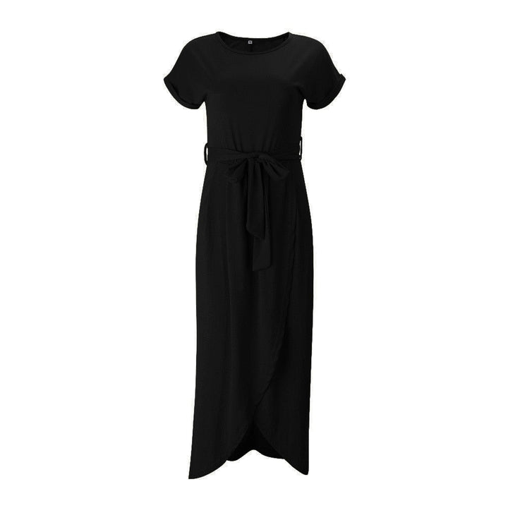 Nina Maxikleid mit Schleifendetail & Schlitz | Luftiges, locker sitzendes Kleid für Strand & Party