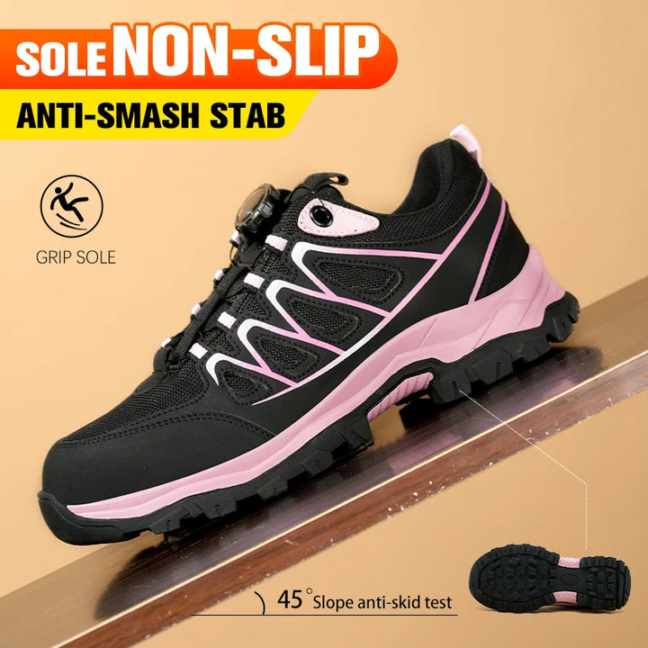Damenschuhe Arbeitssicherheit | Drehknopf, Stoß- & Durchtrittssicher, Modisch