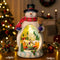 Weihnachtsdorf Schneedorf Figur - Lichter, Musik & rotierender Zug, USB/Batteriebetrieben