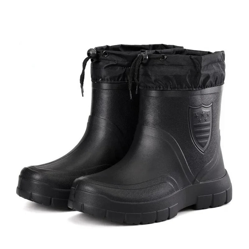 Winterstiefel Herren 2026 | Wasserdichte Angelstiefel Dicke Sohle Rutschfest