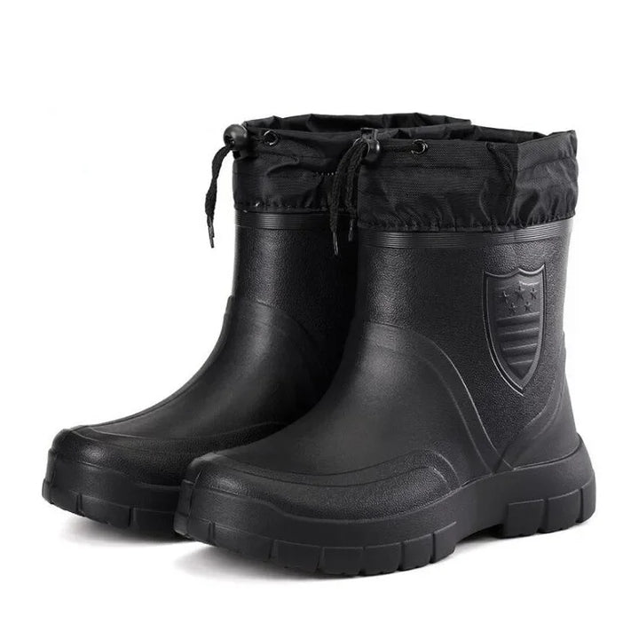 Winterstiefel Herren 2026 | Wasserdichte Angelstiefel Dicke Sohle Rutschfest