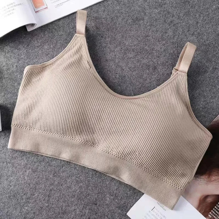 Damen Bralette BH | Nahtloser Büstenhalter ohne Bügel mit Vollschale für Sport & Alltag
