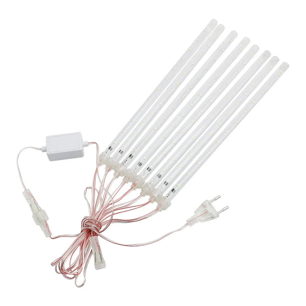 Wasserdichte Meteor Shower Lichterkette (30/50cm) - LED Schlauch für Weihnachtsdekorationen im Freien