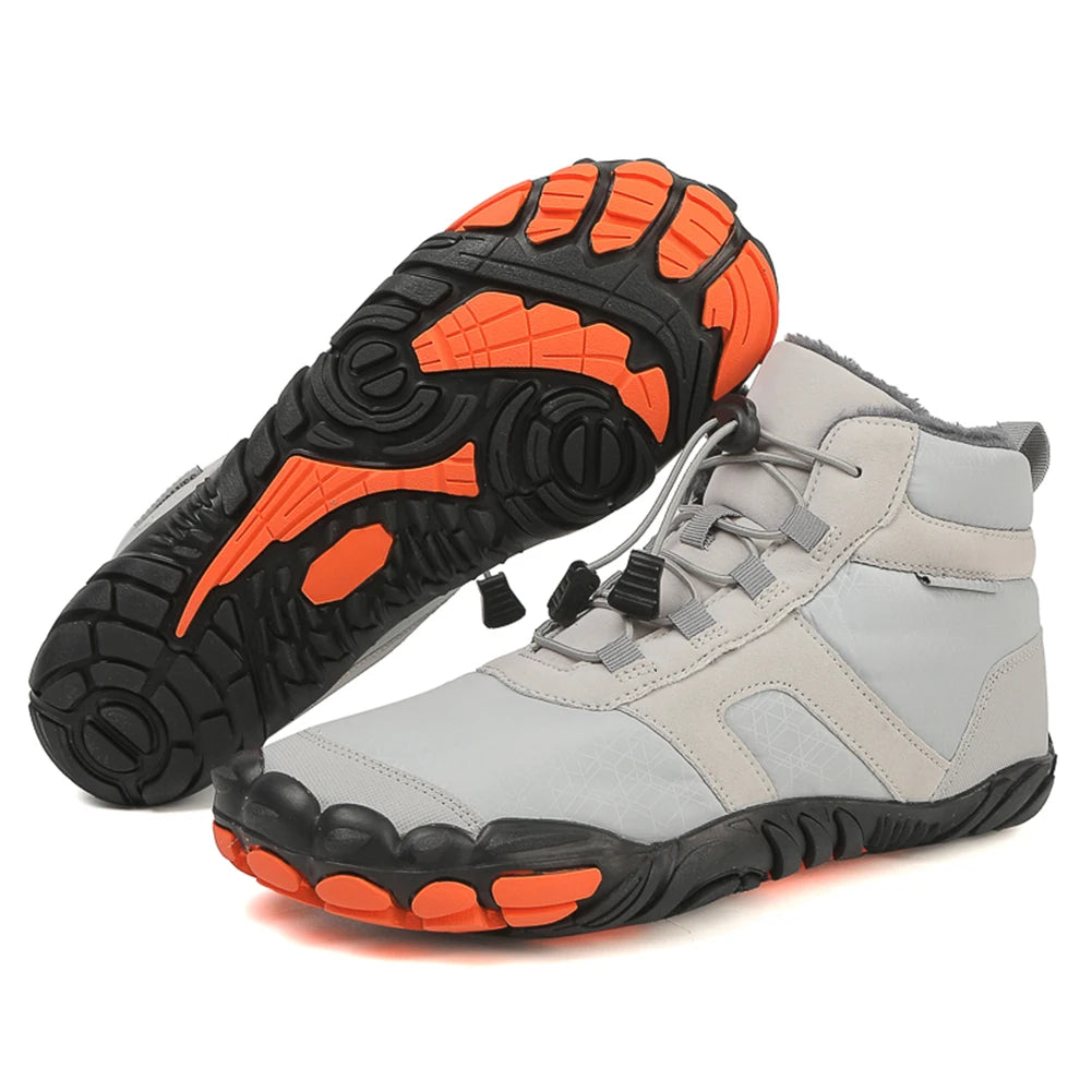 Herren Winter Barfußschuhe | Leichte Schneestiefel rutschfest & kältefest für Outdoor
