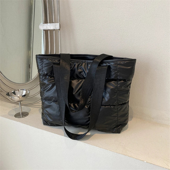 Damen Handtasche aus Baumwolle | Gepolstertes Design mit Rauten & Große Kapazität für Reisen