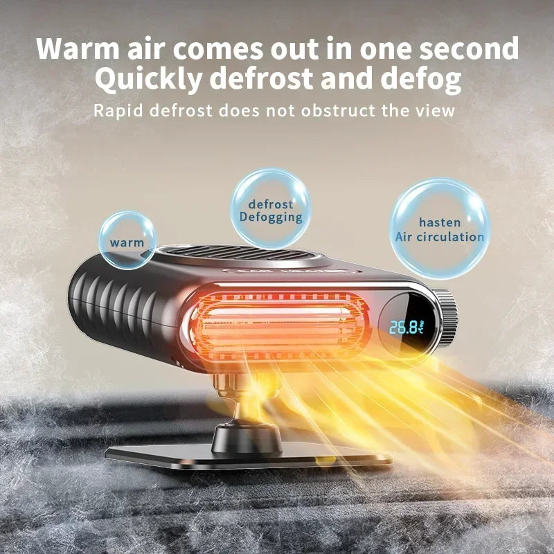 Bil Varmeblæser Bærbar | 150W Afdugger Aftøer Temperatur Display