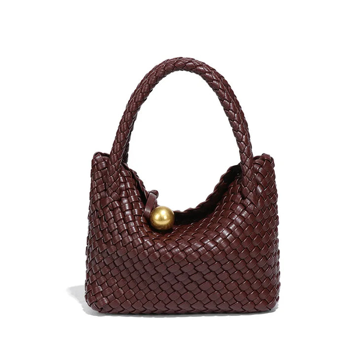 Schultertasche Geflochten | Kleine Crossbody Hobo Bag aus veganem Leder