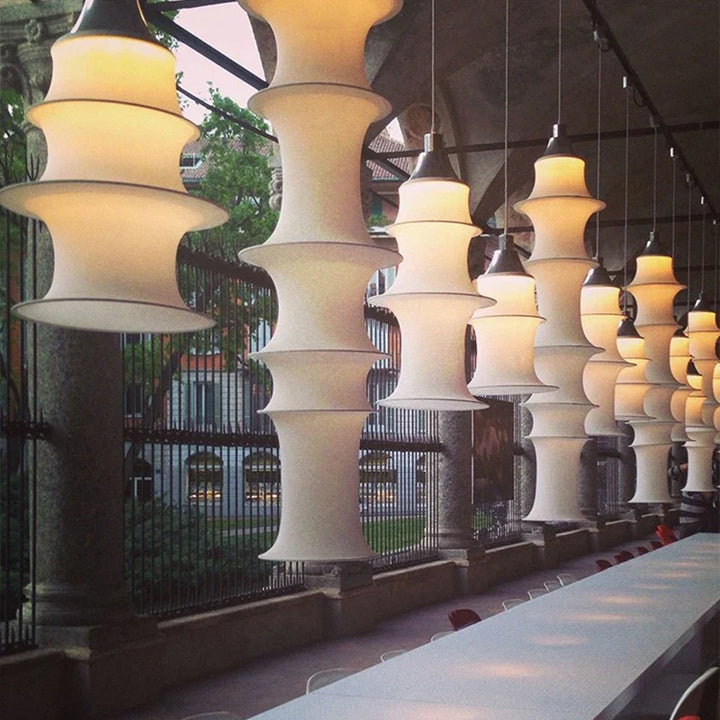 Nordisk Wabi Sabi LED Fabric Pendelleuchte - Minimalistische Deckenleuchte für Wohn- und Esszimmer