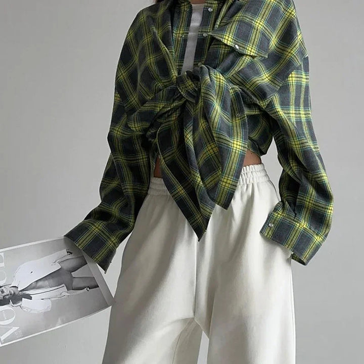 Übergroße Karohemdjacke | Weicher Flanell | Trendiger Lagenlook