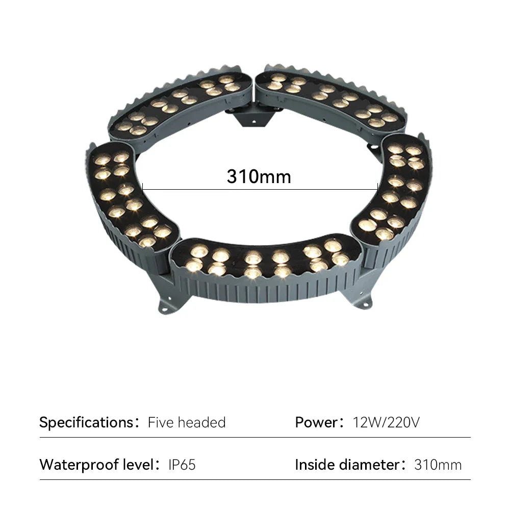 LED-Strahler für Bäume | Wasserdichte IP65 Aluminium Gartenlampe 12W Outdoor