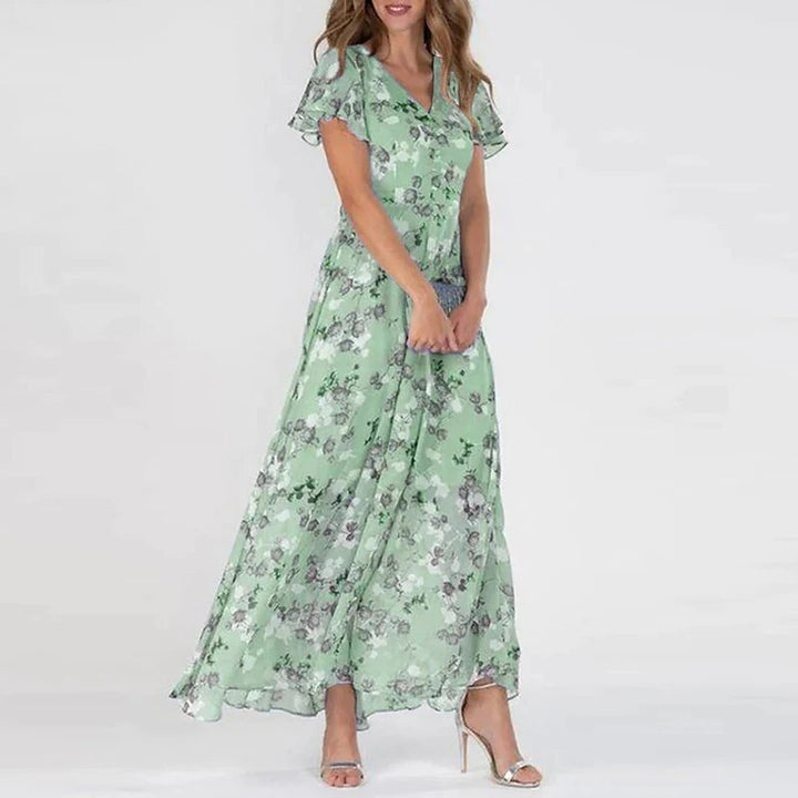 Sofie – Lange Sommerkleid mit Blumenmuster