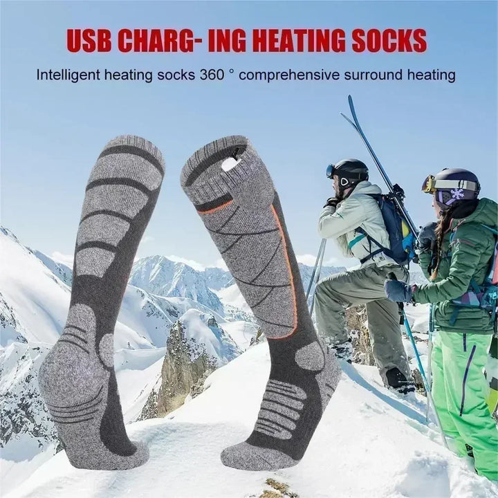 Beheizte Socken Elektrisch | Winter Outdoor Lange Socken