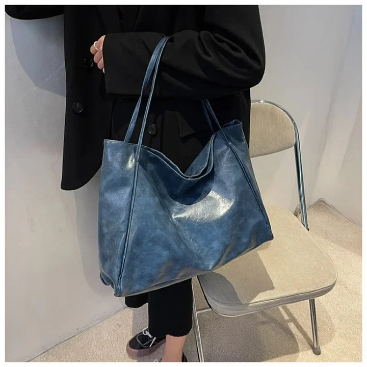 Damen Handtasche | PU-Leder Schultertasche Retro mit großer Kapazität