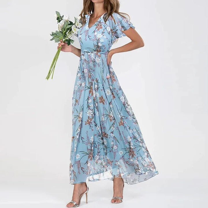 Sofie – Lange Sommerkleid mit Blumenmuster