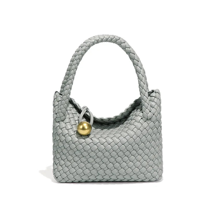 Schultertasche Geflochten | Kleine Crossbody Hobo Bag aus veganem Leder