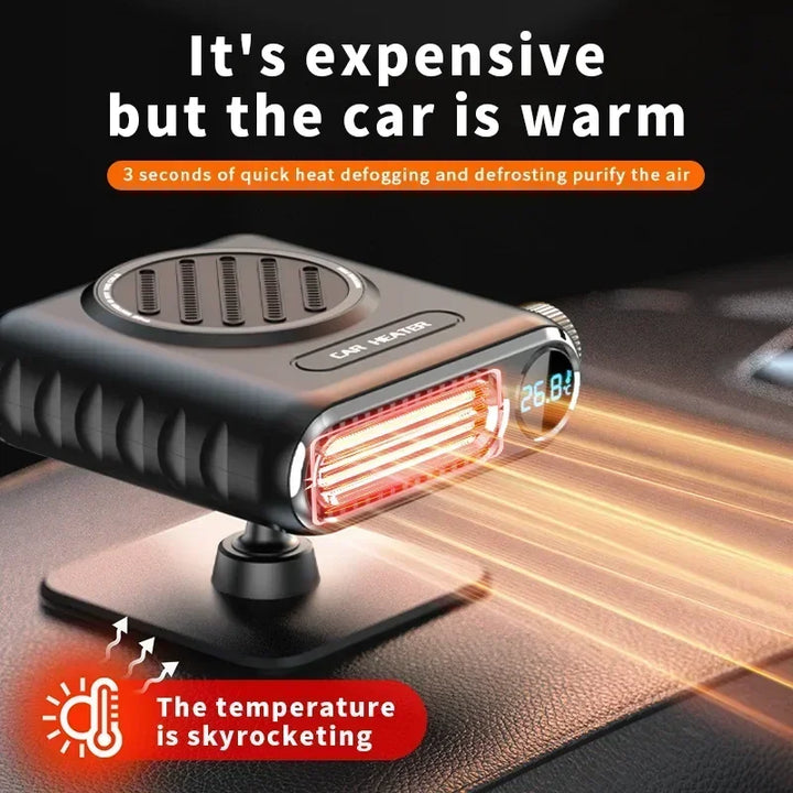 Bil Varmeblæser Bærbar | 150W Afdugger Aftøer Temperatur Display